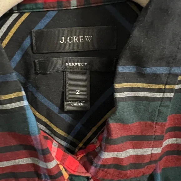 J. Crew Perfect shirt in Stewart plaid - Size 2 - Picture 2 of 3